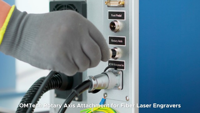 Amazon.com: OMTech 旋轉軸附件,適用於光纖雷射雕刻機,80 公釐3